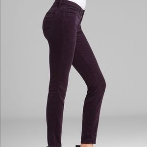 J Brand Skinny Leg Dark Purple Corduroy Sz 27